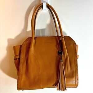AIMEE KESTENBERG Leather Shoulder Handbag Purse Satchel Multiple Pockets Bag